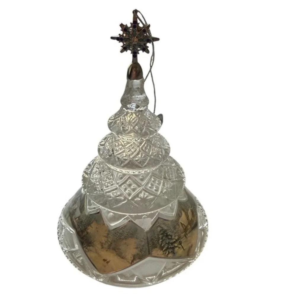 Thomas Kinkade 2022 Crystal Christmas Tree Ornament‎ w/ Box